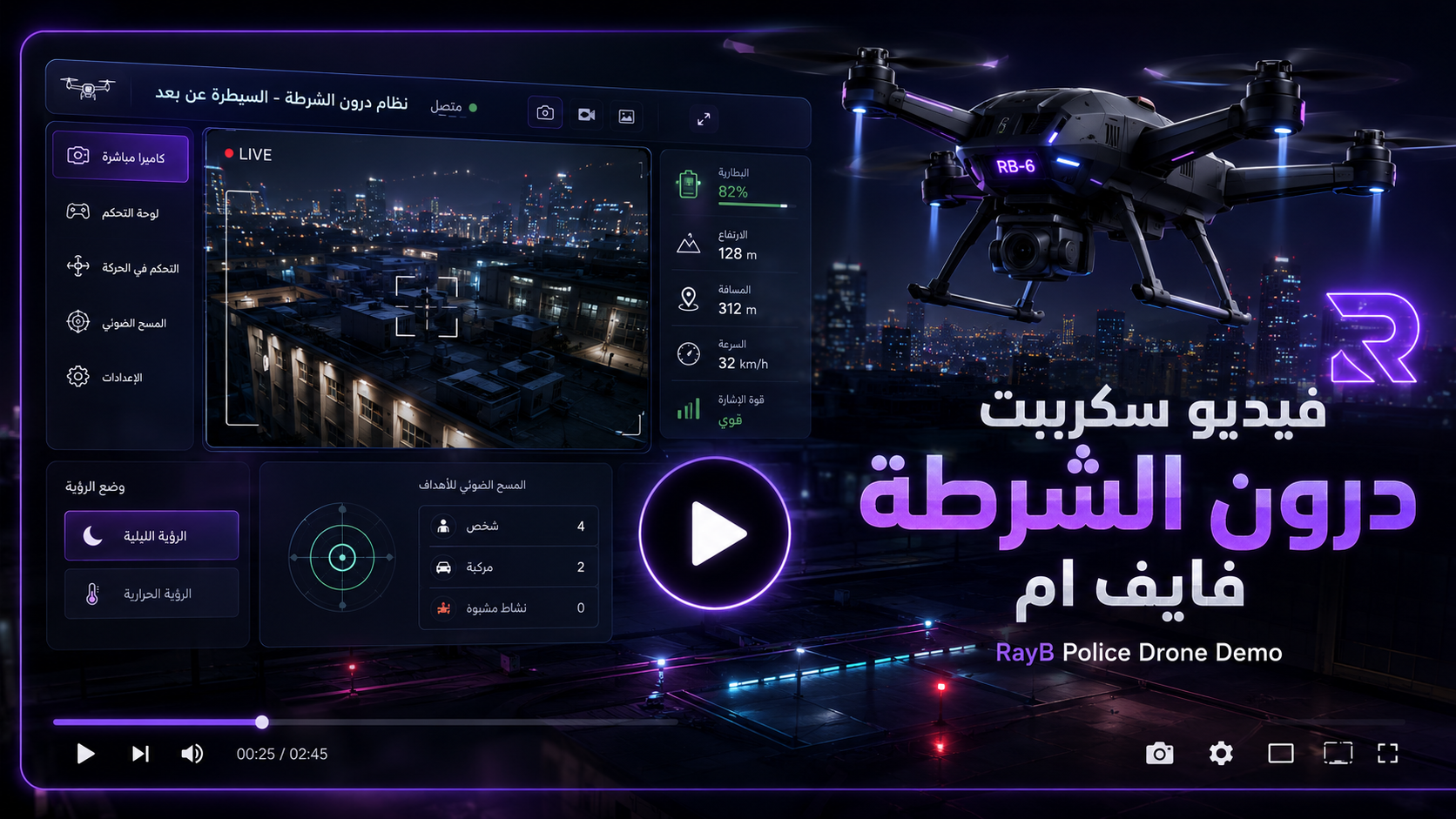فيديو سكريبت درون الشرطة فايف ام